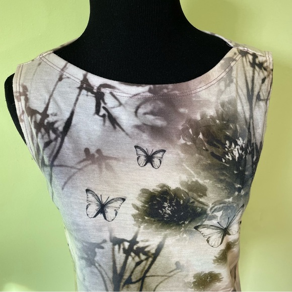 VINTAGE Y2K AMY BYER BUTTERFLY PAGODA GRAPHIC PRINT TANK TOP SIZE MEDIUM - Picture 7 of 7